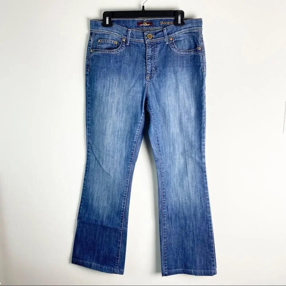 Jordache Bootcut Blue Jeans Boho Size 12 Y2K 90s Western Festival Cowgirl